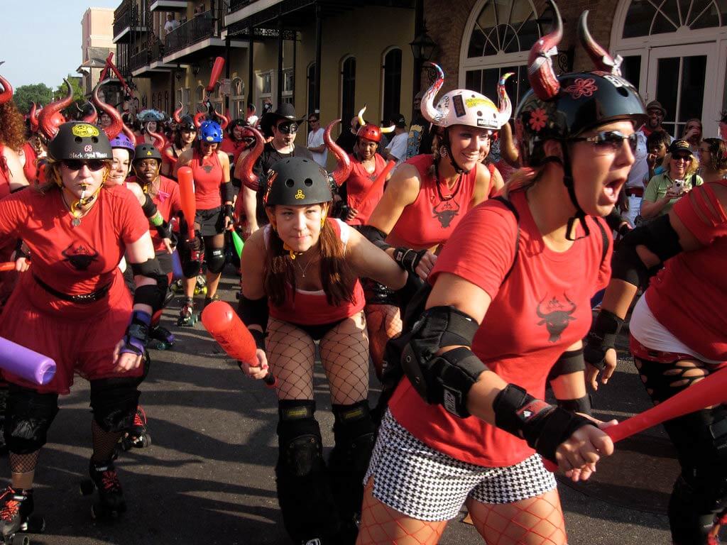 Running of the Bulls in New Orleans Place d'Armes Hotel